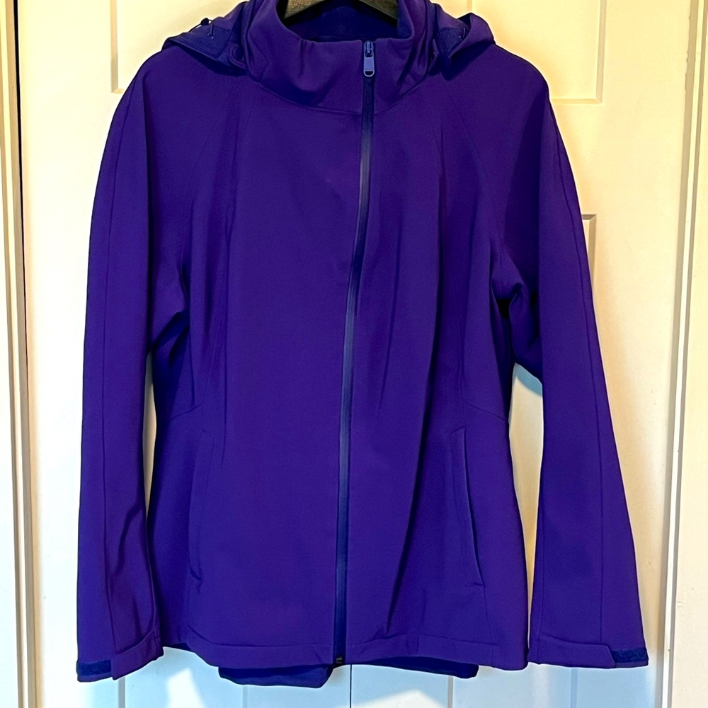 Athleta Noble Blue Glacier Softshell Jacket Sz 1X EUC